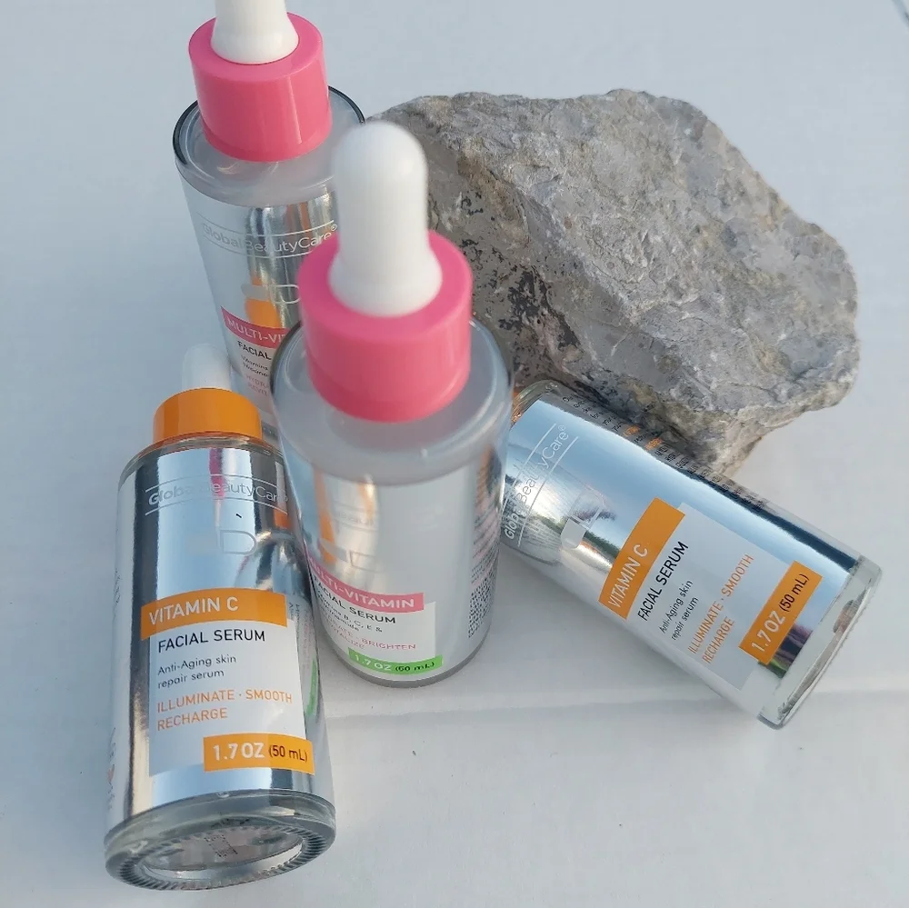 4 Facial Serum Multi Vitamin B C E Serums Anti Aging 1.7 Oz Global Beauty